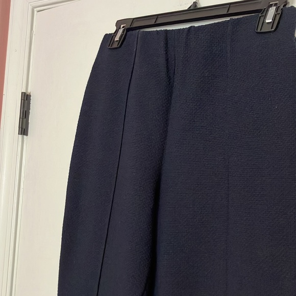 Ann Mashburn navy wool pull on cropped pants - Picture 3 of 11